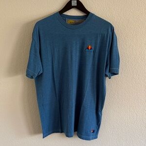 Aviator Nation XL Blue Short Sleeve Tee with Mountain Patch
